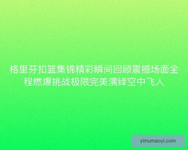 格里芬扣篮集锦精彩瞬间回顾震撼场面全程燃爆挑战极限完美演绎空中飞人
