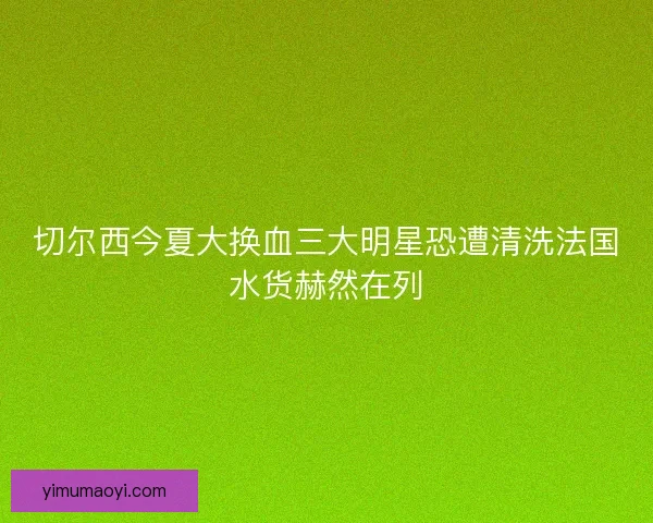 切尔西今夏大换血三大明星恐遭清洗法国水货赫然在列